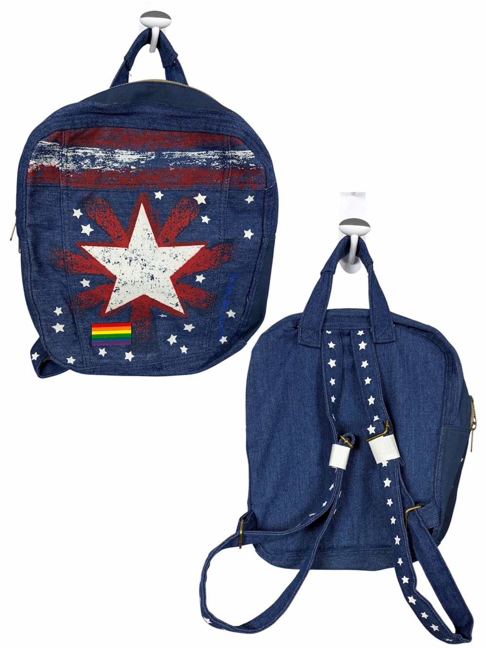 Disney Marvel America Chavez Denim Star Pride Backpack